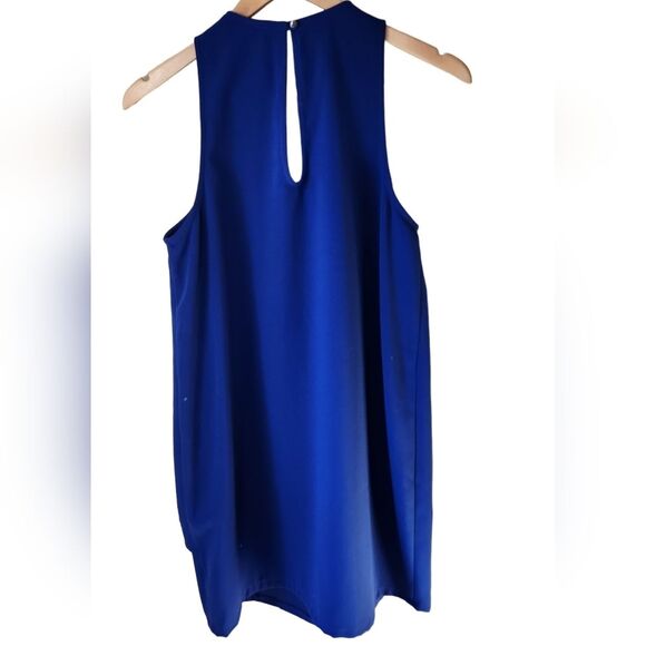 FIFTEEN TWENTY Dress Shift Wrap Blue‎ Sleeveless Short Open Back Flowy S - Picture 13 of 16